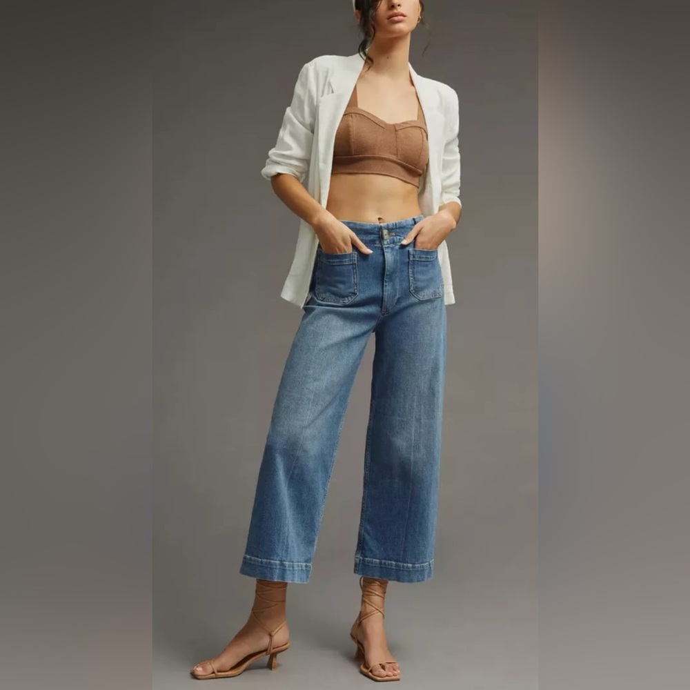 Anthropologie Pilcro wide leg crop jeans size 26